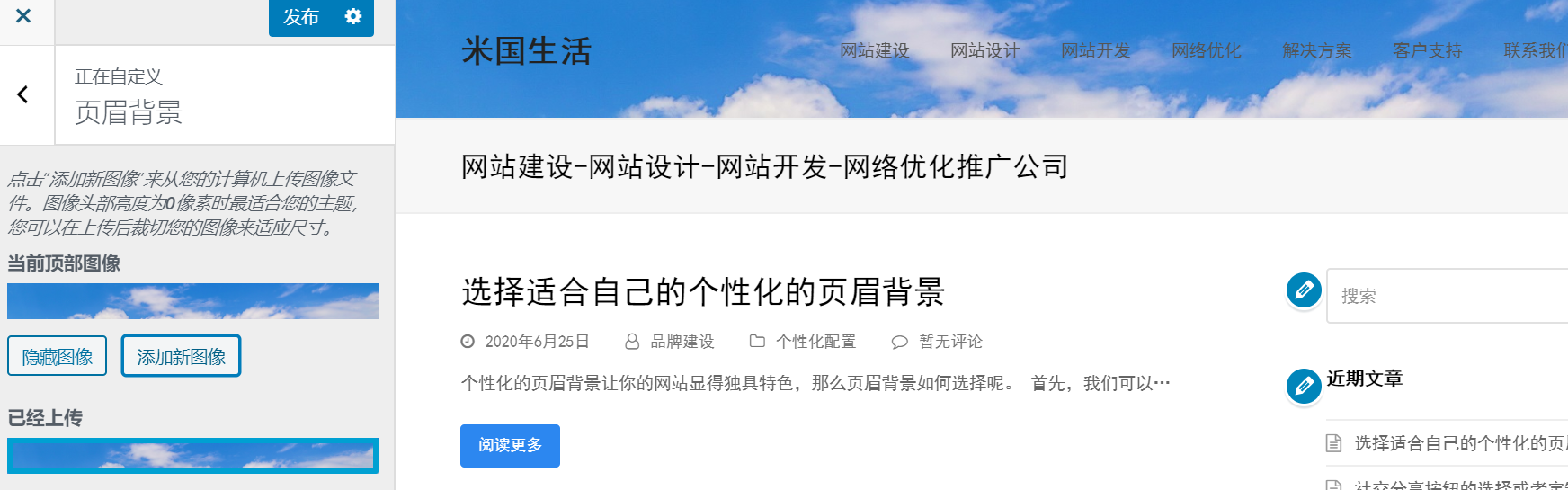 Website header background modification-brand-SEO-public opinion-optimization-米国生活