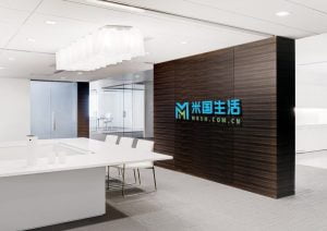 米国生活logo-背景墙