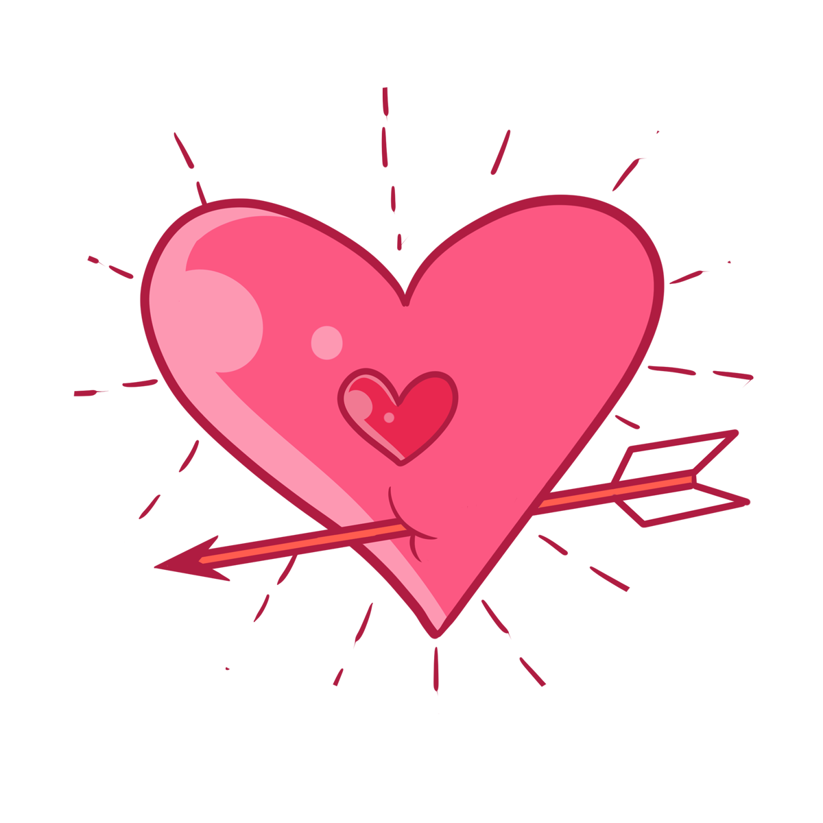 Brand Loyalty-品牌忠诚度指数—a pink love heart penetrated_5854956 Brand Loyalty-品牌忠诚度指数—a pink love heart penetrated_5854956
